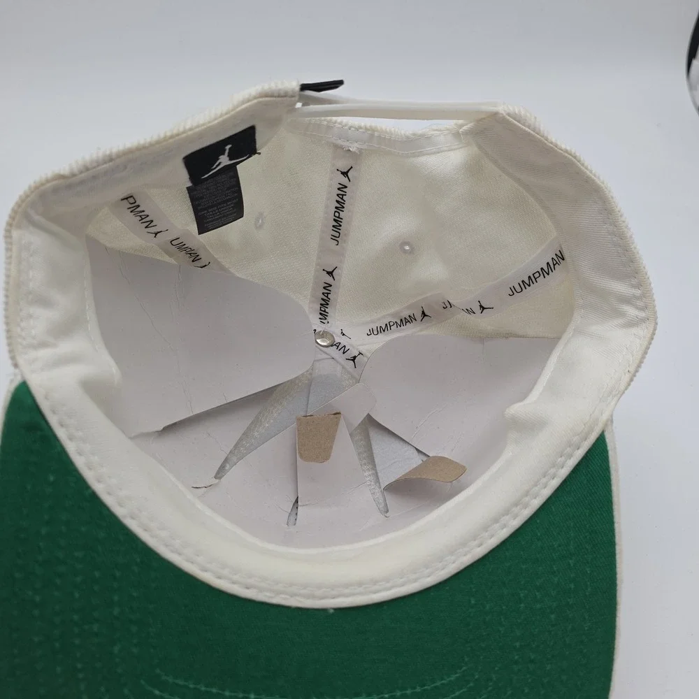 Gatorade x Air Jordan Hat Men White Green Corduroy Jumpman Snap Back Cap New